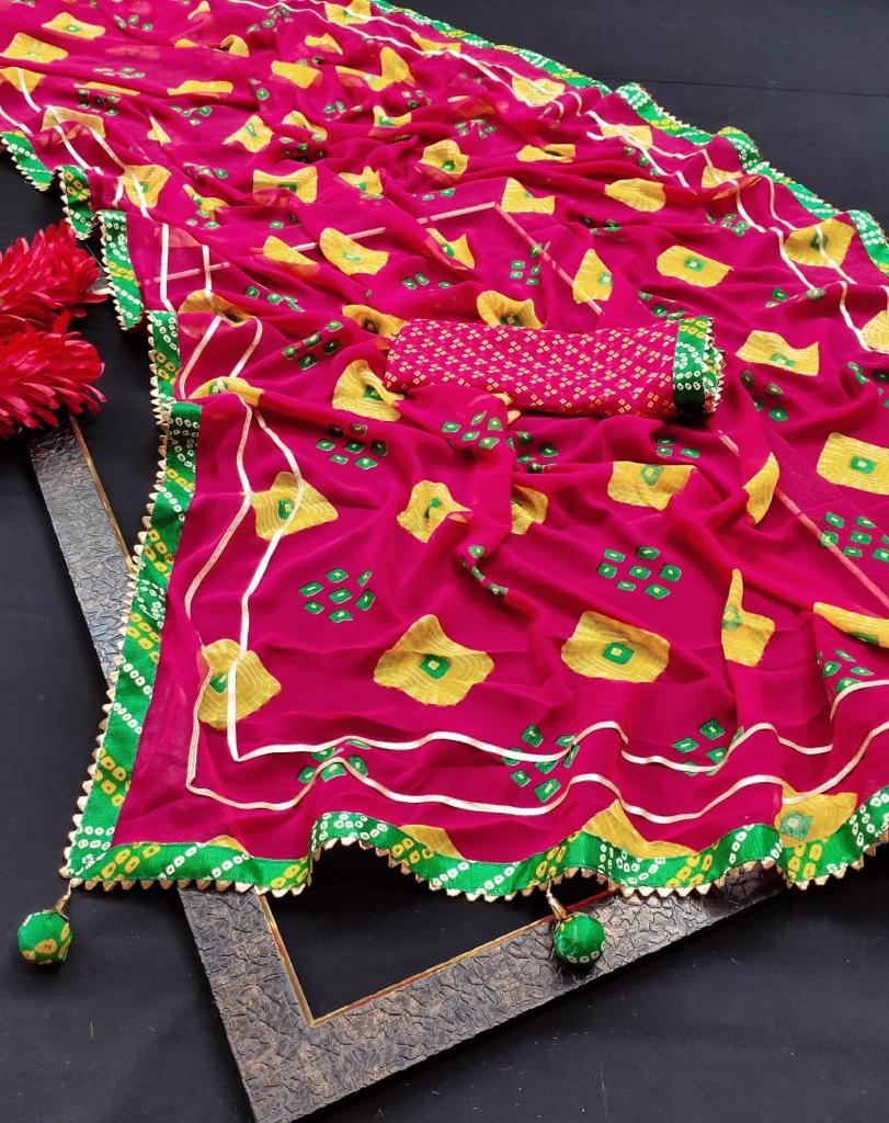 Vini 74 Casual Daily Wear Georgette Printed Latest Saree Collection